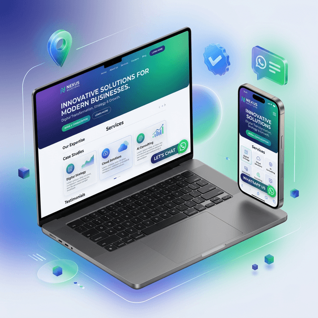 Beautiful shop website generation on mobile and desktop
